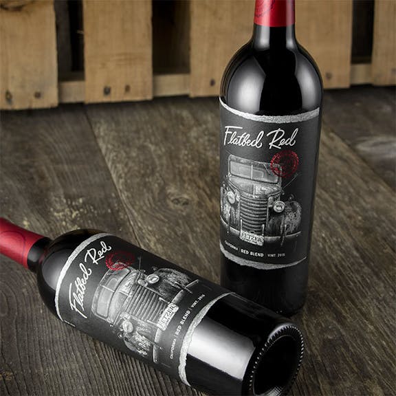 Flatbed Red (Fetzer) Wine Label Design