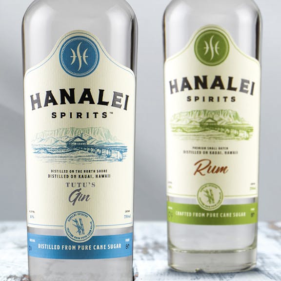 Hanalei Spirits Wine Label Design