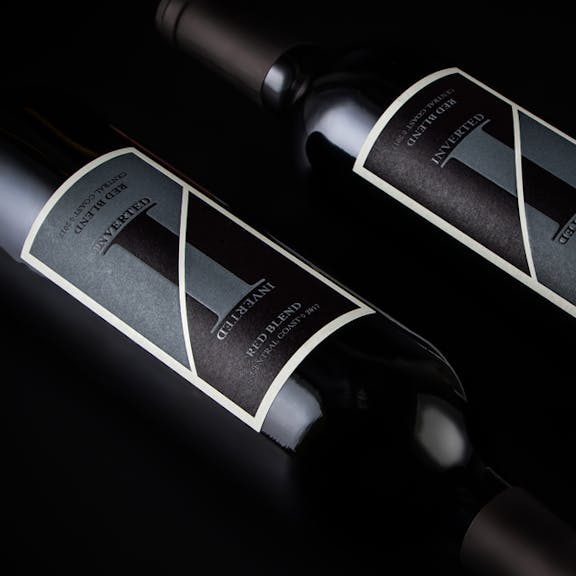 Inverted Wine Label Design