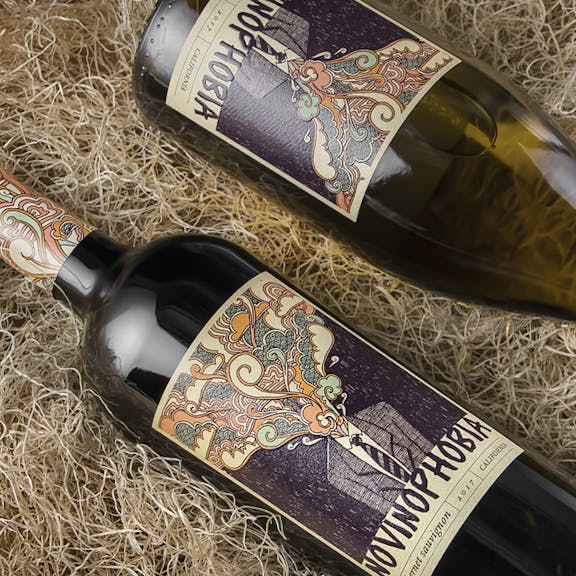 Novinophobia Wine Label Design