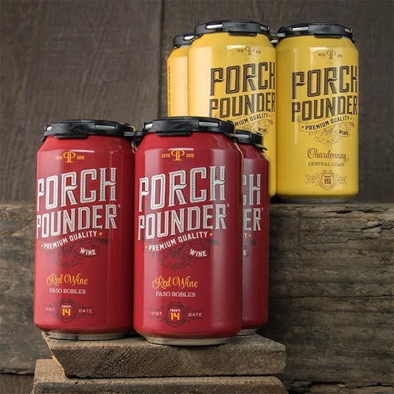 Porch Pounder Wine Label Design