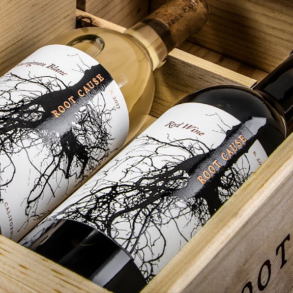 Root Cause Wine Label Design