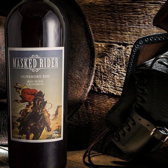 Masked Rider Wine Label Design
