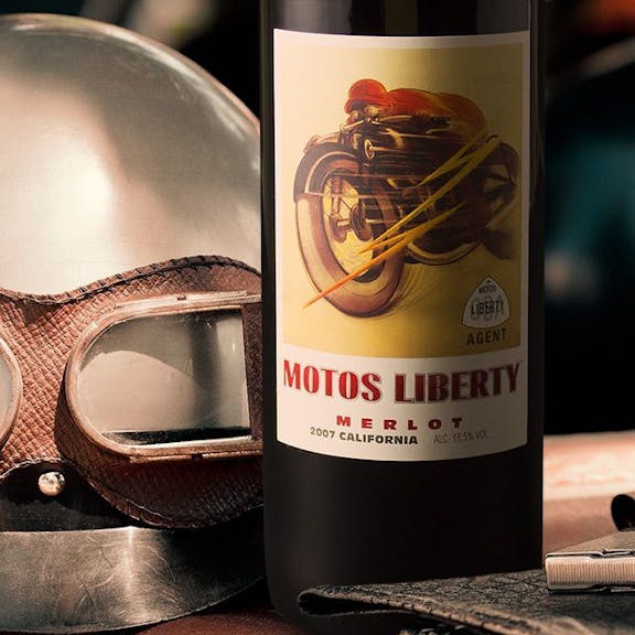 Motos Liberty Wine Label Design